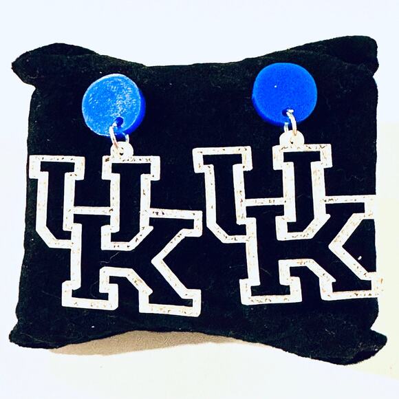 UK Kentucky Wildcats Acrylic Earrings - Picture 1 of 3